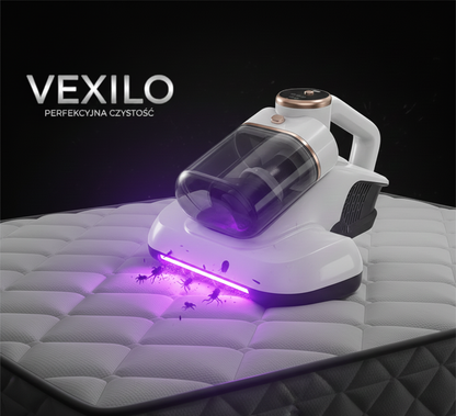 Vexilo AntiMite Pro - Bezprzewodowy odkurzacz sterylizujący do usuwania roztoczy z powierzchni -  Ultrasoniczny, z wibracjami i światłem UV